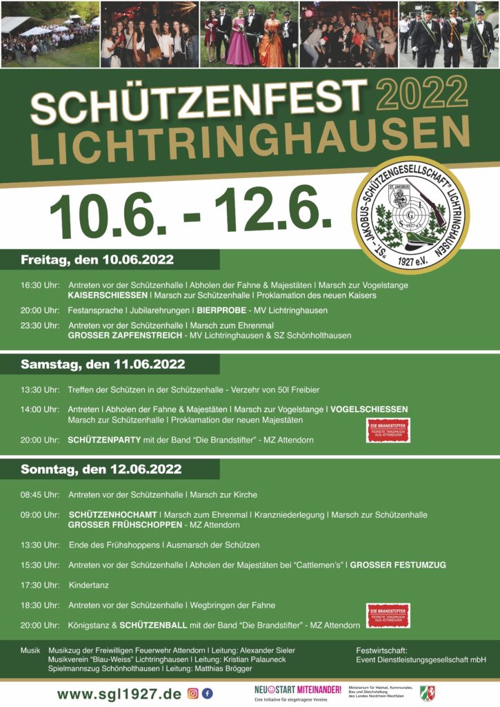 Schützenfest Programm 2022